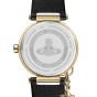 Vivienne Westwood Whitehall Gold 34mm Black Leather Watch