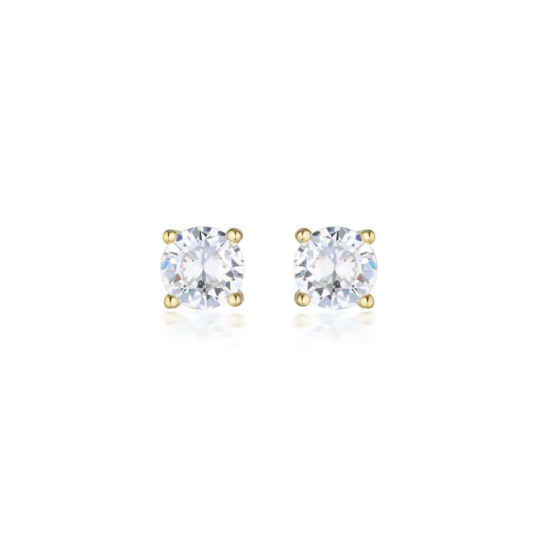 Georgini Gold Moissanite Studs 1tcw In 9ct Yellow Gold