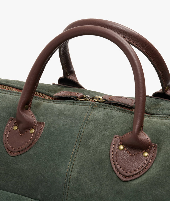 My Style Bags Harvard Safari Duffel Travel Bag Italian Leather Greenfinch
