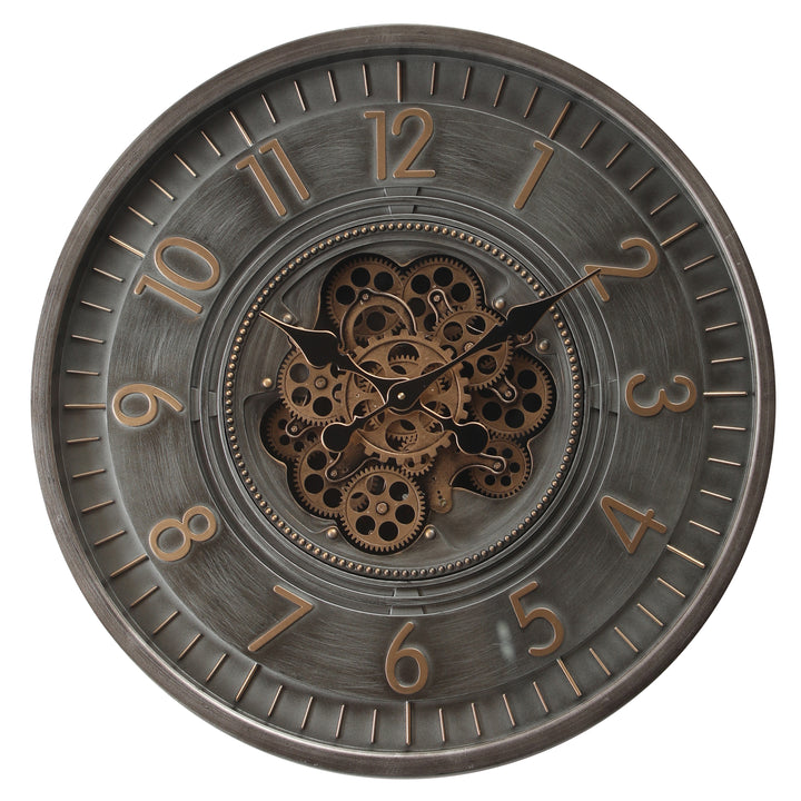 Krugg Round Moving Cogs Wall Clock