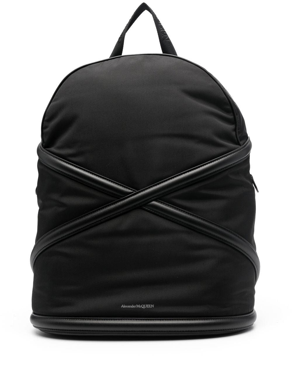 Alexander Mcqueen Backpacks UNI Alexander McQueen Backpack Black Alexander McQueen Harness Logo Backpack – Black Lambskin Luxury Brand