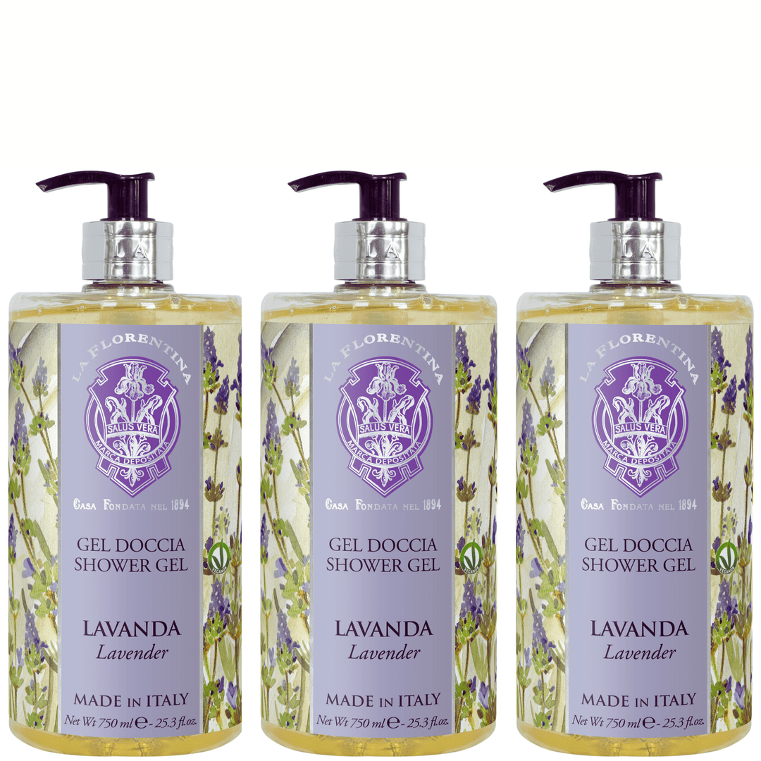 La Florentina Bath Foam & Shower Gel La Florentina Lavender Shower Gel 750ml Set of 3pcs Brand