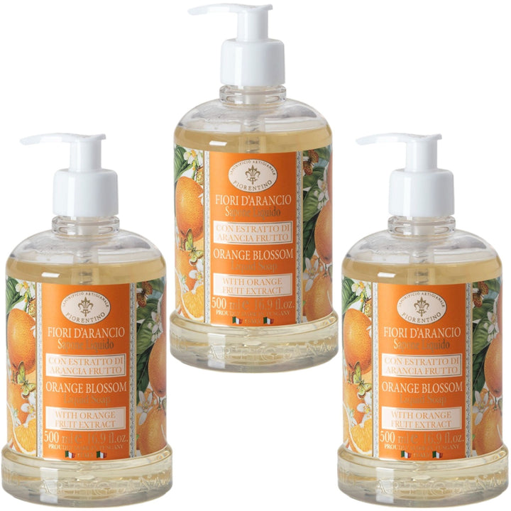 Saponificio Artigianale Fiorentino Body and Hand Wash w/ Soap Bundles Saponificio Artigianale Fiorentino Orange Blossom Hand Wash Bundle Set 3Pcs Saponificio Artigianale Fiorentino Orange Blossom Hand Wash Bundle Set 3Pcs Brand