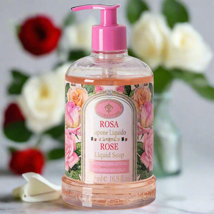 Saponificio Artigianale Fiorentino Body and Hand Wash w/ Soap Bundles Saponificio Artigianale Fiorentino Rose Hand Wash Saponificio Artigianale Fiorentino Rose Hand Wash Brand