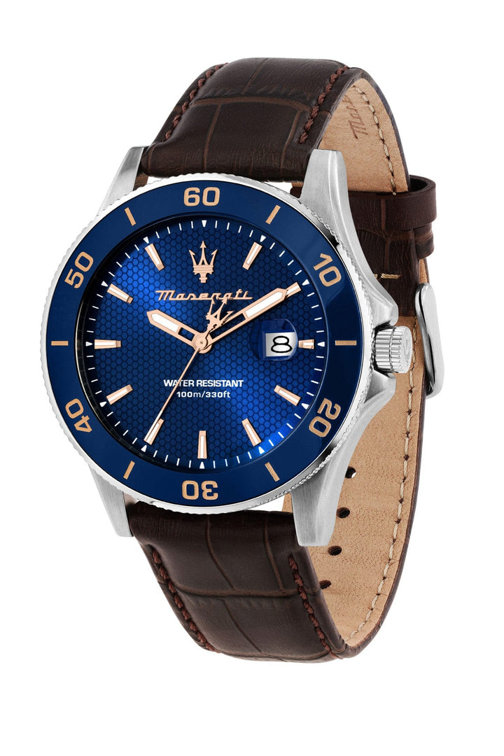 Maserati Chronograph Watches Maserati Competizione 43mm Blue Dial Brown Leather Strap Watch Maserati Competizione 43mm Blue Dial Brown Leather Strap Watch Brand