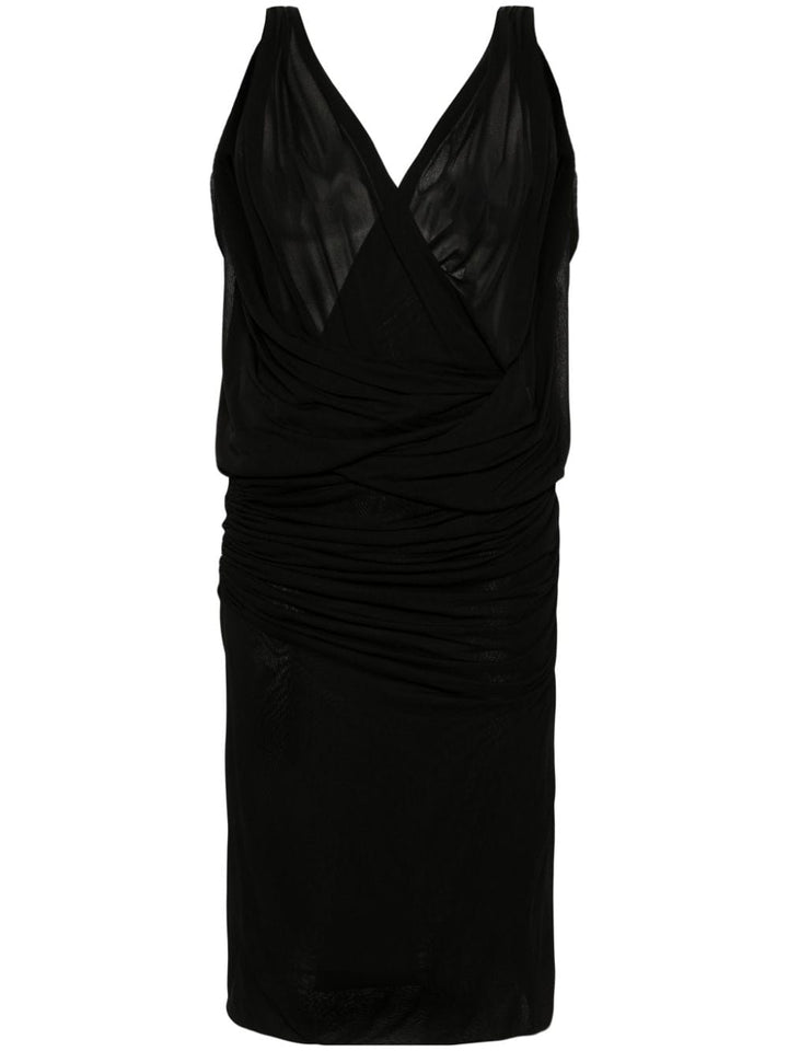 Saint Laurent Dresses 36 Saint Laurent Black Draped V-Neck Sleeveless Dress Saint Laurent Black Draped V-Neck Sleeveless Dress – Elegant and Sophisticated Brand