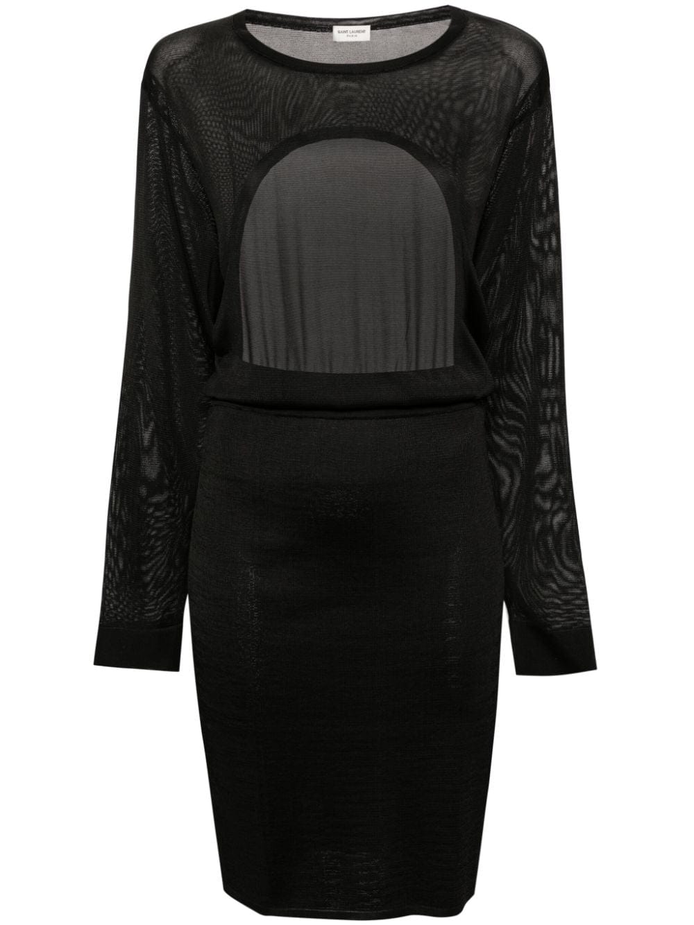 Saint Laurent Dresses Saint Laurent Black Knitted Semi-Sheer Dress Saint Laurent Black Knitted Semi-Sheer Dress at Italian Luxury group Brand