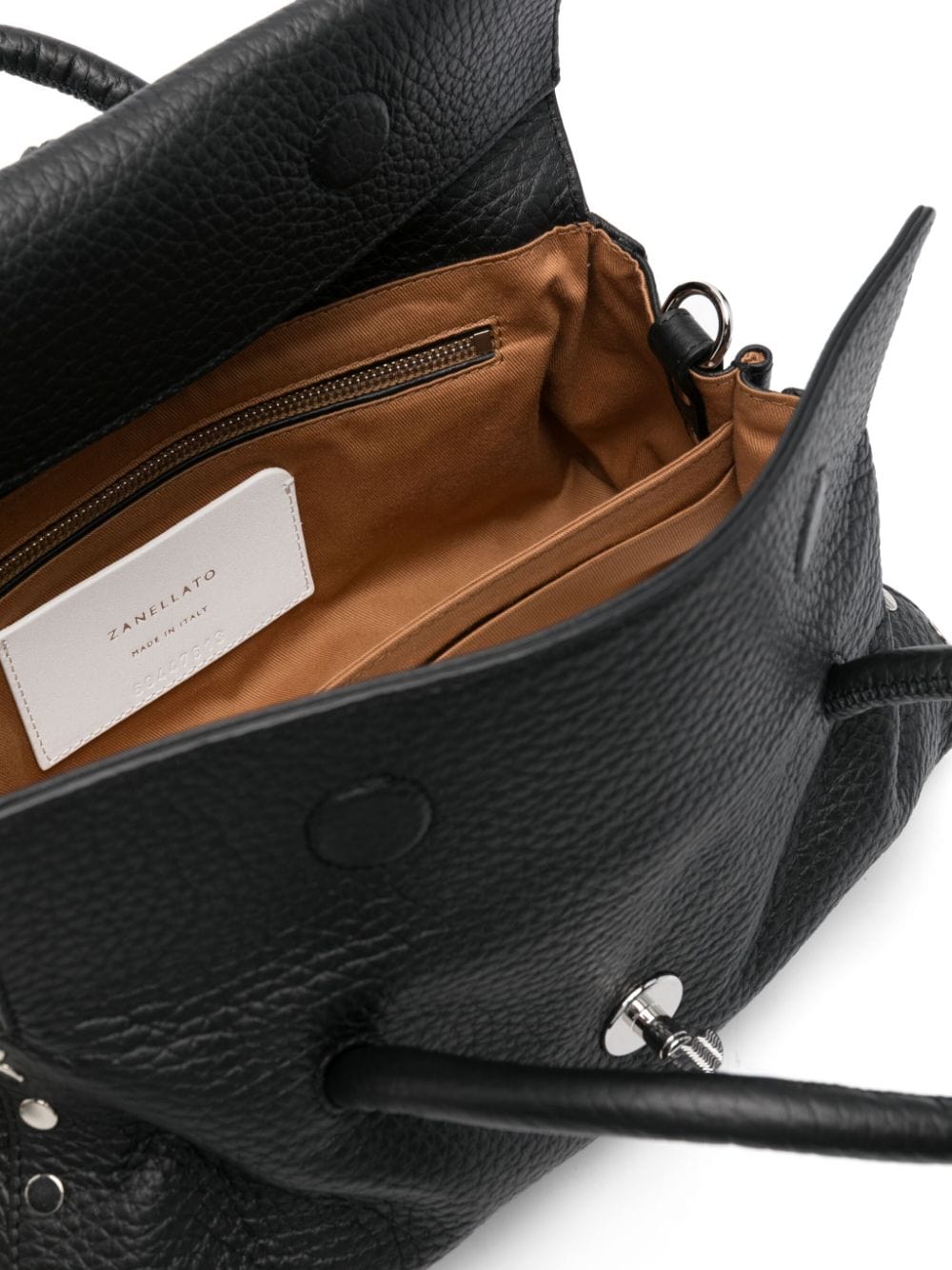 Zanellato Handbag UNI Zanellato Black Calf Leather Bag Zanellato Black Calf Leather Bag  Italian Leather at Italian Luxury Group Brand