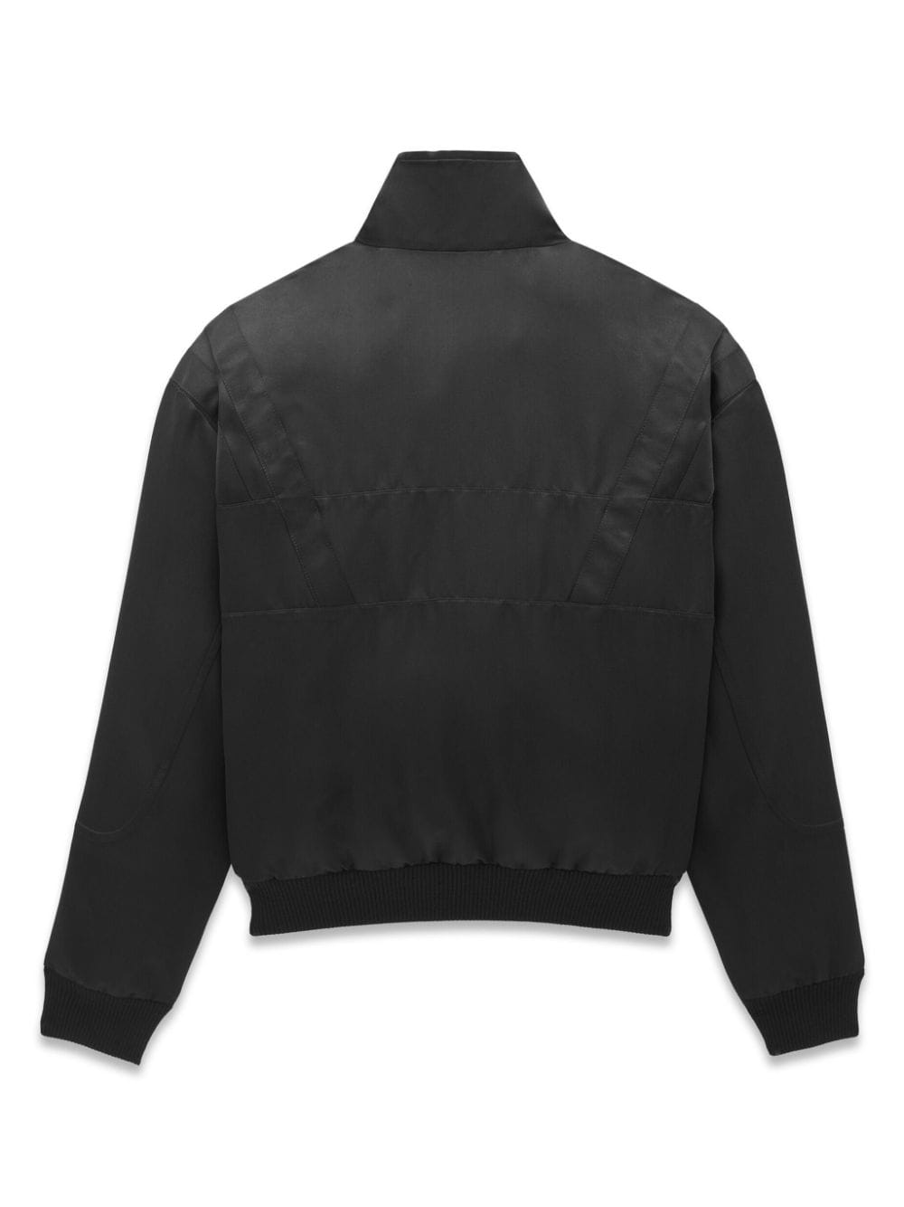 Saint Laurent Jackets 48 Saint Laurent Coats Black Satin Saint Laurent Black Satin Coat | Embroidered Logo | Elasticated Trims Brand