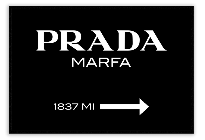 Canvas Print Prada Marfa Black Prada Marfa Black Wall Art : Ready to hang framed artwork. Brand