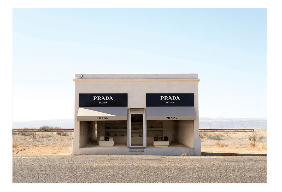 Canvas Print 60x90cm / Unframed Prada Texas Desert Prada Texas Desert Wall Art : Ready to hang framed artwork. Brand