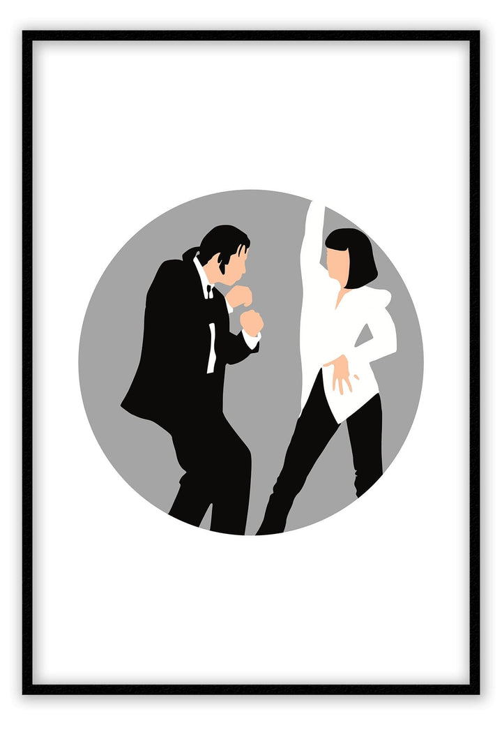 Canvas Print Small		50x70cm / Black Pulp Fiction Pulp Fiction Wall Art : Ready to hang framed artwork. Brand