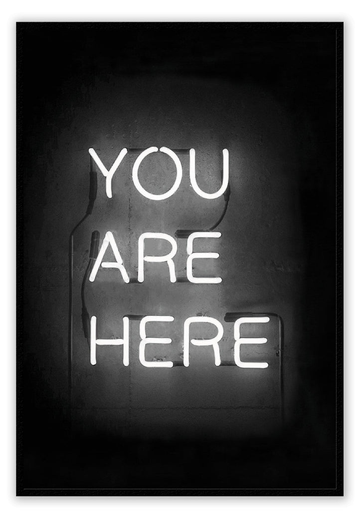 Canvas Print You Are Here Neon You are Here Neon Wall Art : Ready to hang framed artwork. Brand