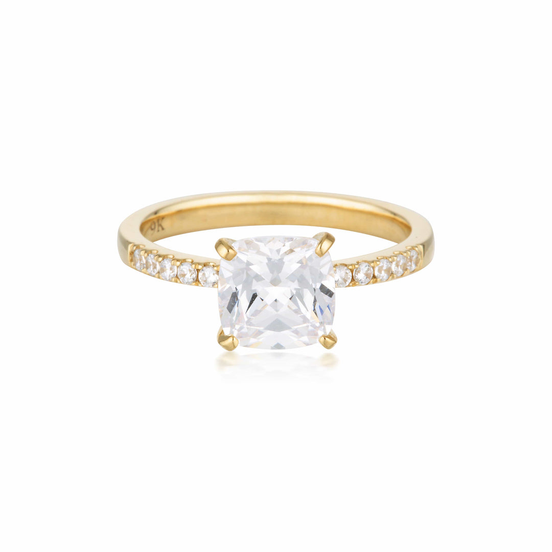 Georgini Ring 6 Georgini Gold Cushion Cut 1.5tcw Moissanite Engagement Ring In 9ct Yellow Gold Georgini Gold Cushion Cut 1.5tcw Moissanite Engagement Ring In 9ct Yellow Gold Brand