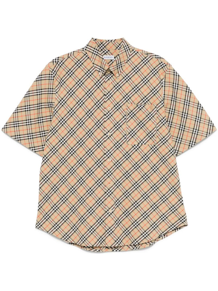 Burberry Shirts XL Burberry Shirt Beige Burberry light brown short-sleeve shirt with button-down collar. Brand