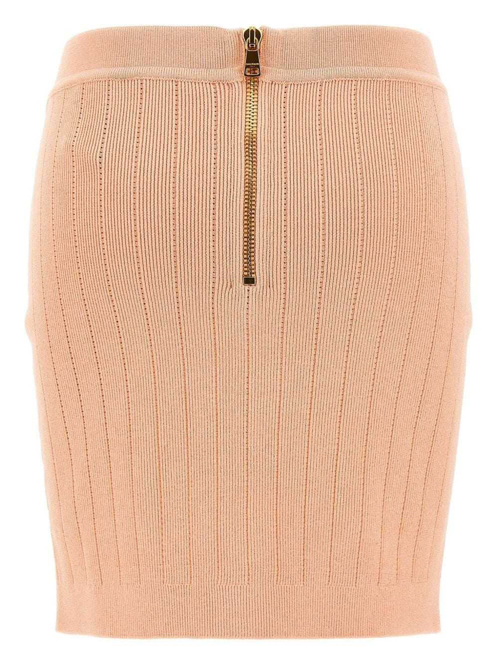 Balmain Skirts Balmain Skirts Powder Balmain Elegant pink skirt with ribbed waistband, faux pocket, and rear zip. Brand