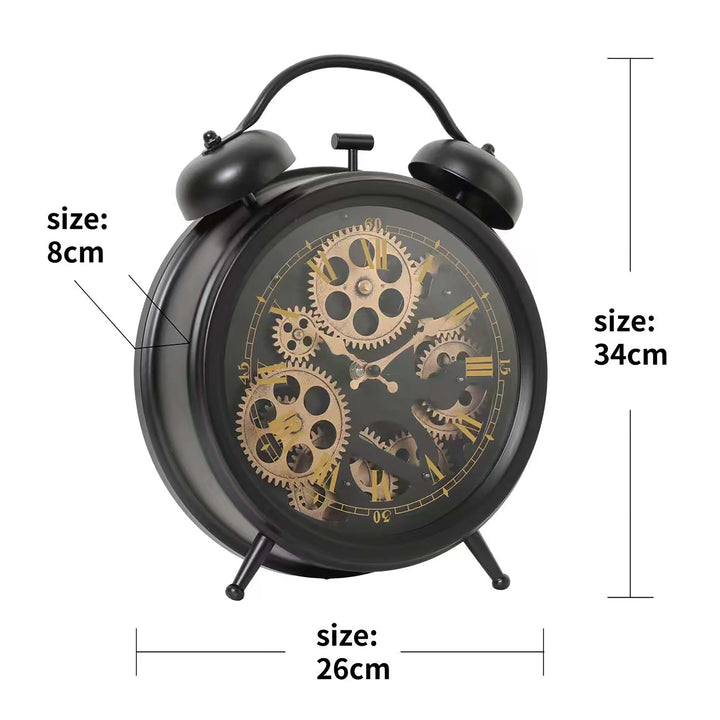 Chilli Wall Clock Large Newton Bell Moving Cogs bedside clock Brand