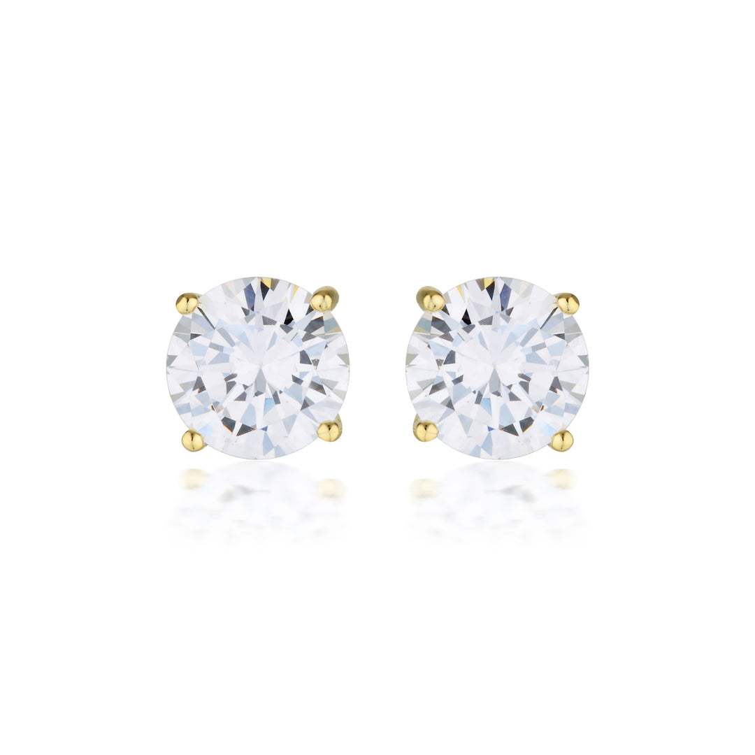 Georgini Gold Moissanite Studs 3tcw In 9ct Yellow Gold