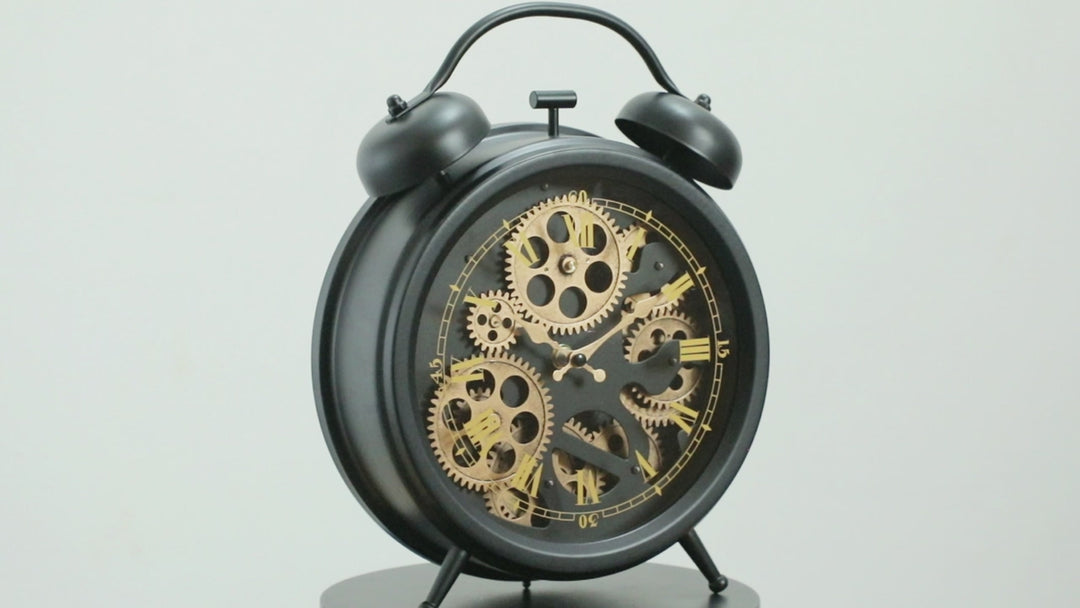 Large Newton Bell Moving Cogs bedside clock